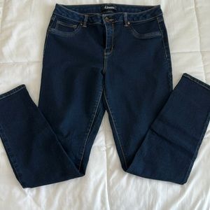 Dark denim skinny jeggings